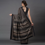 Black Printed Art Silk Saree